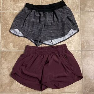 Two pairs of Women's Lululemon Athletic Shorts size 8